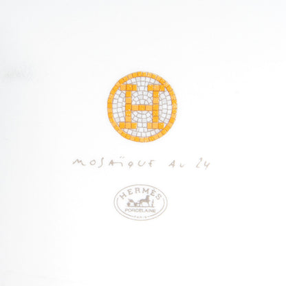 Hermes Porcelain Mosaique Au 24 Tart Platter 12.6" 4 of 5