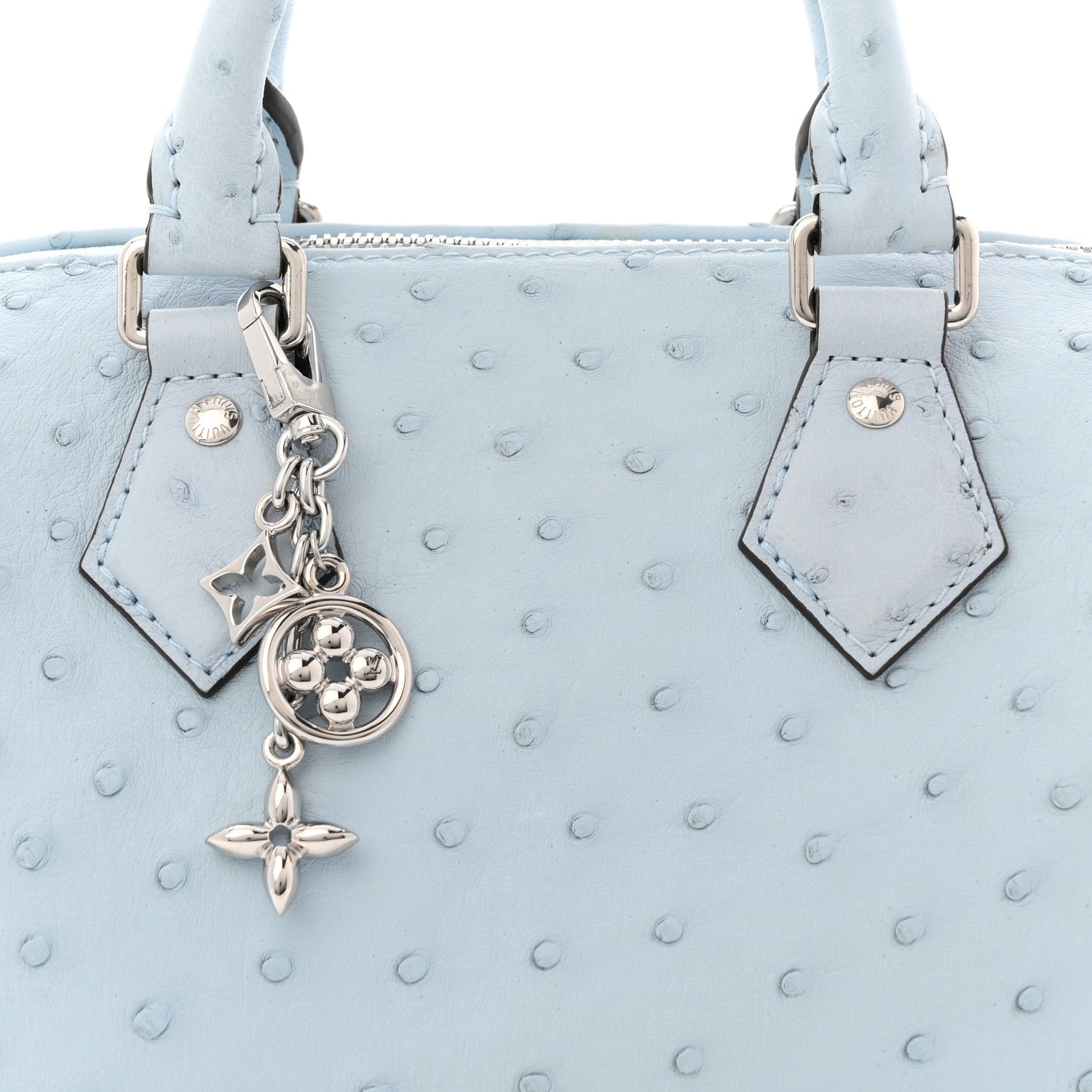 Louis Vuitton Ostrich Speedy 20 Light Blue 7 of 10