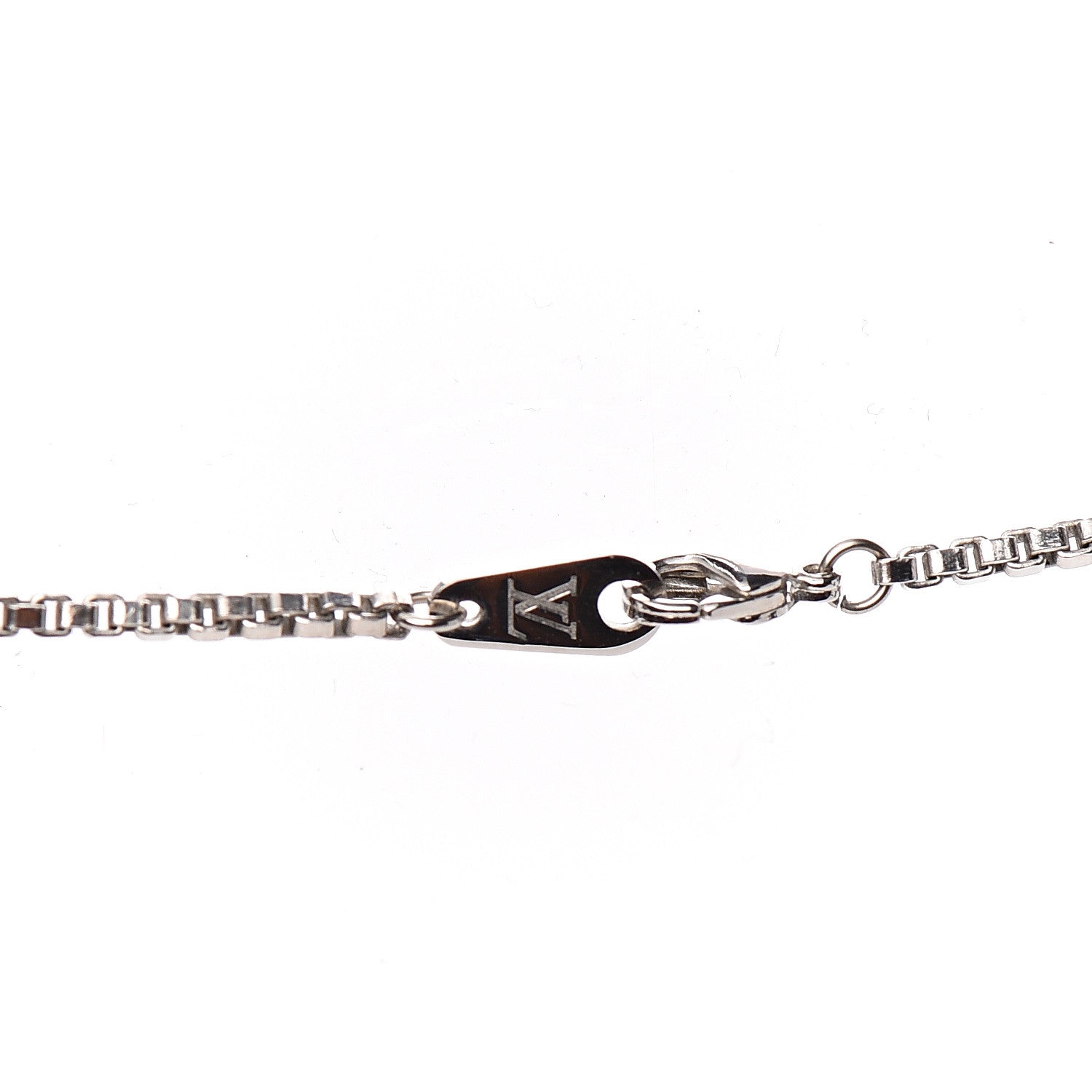 Louis Vuitton LV Whistle Chain Pendant Necklace Silver 5 of 8