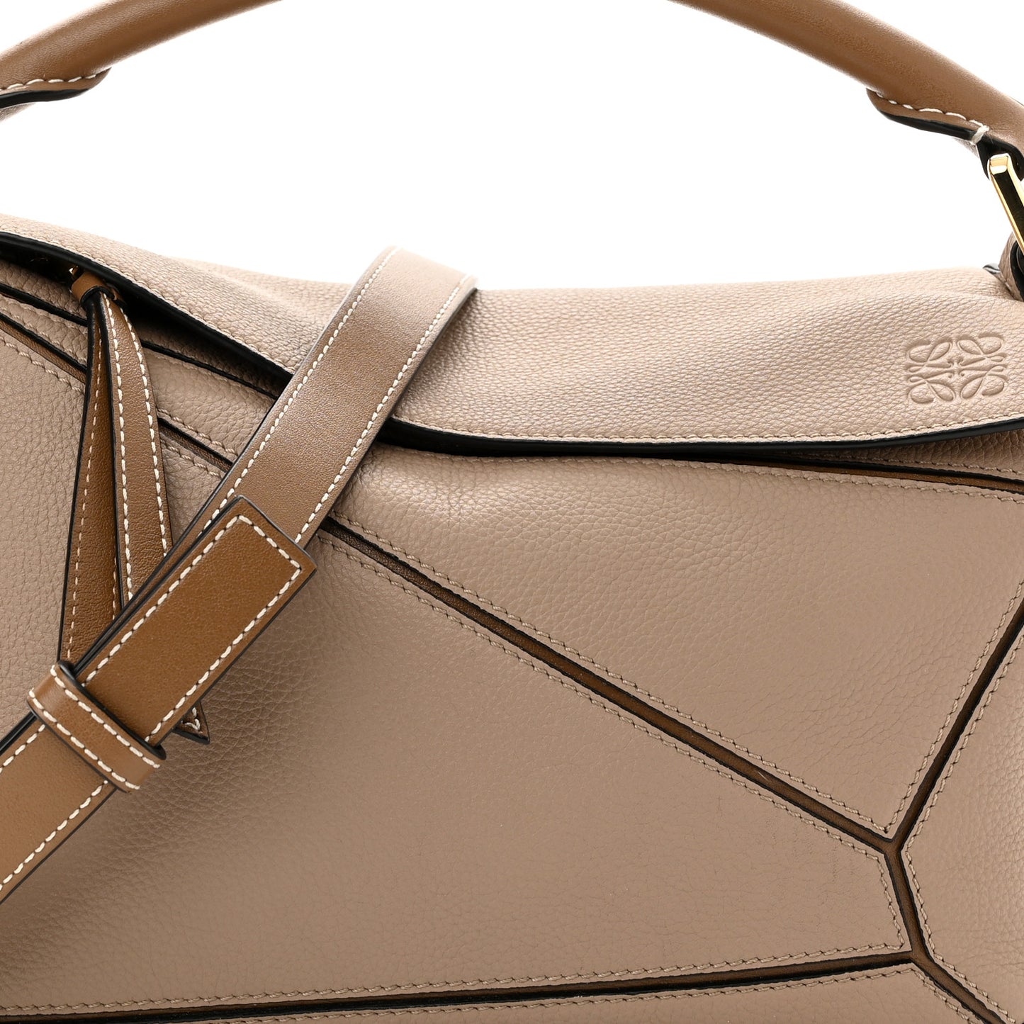 Grained Calfskin Small Puzzle Bag Sand Mink