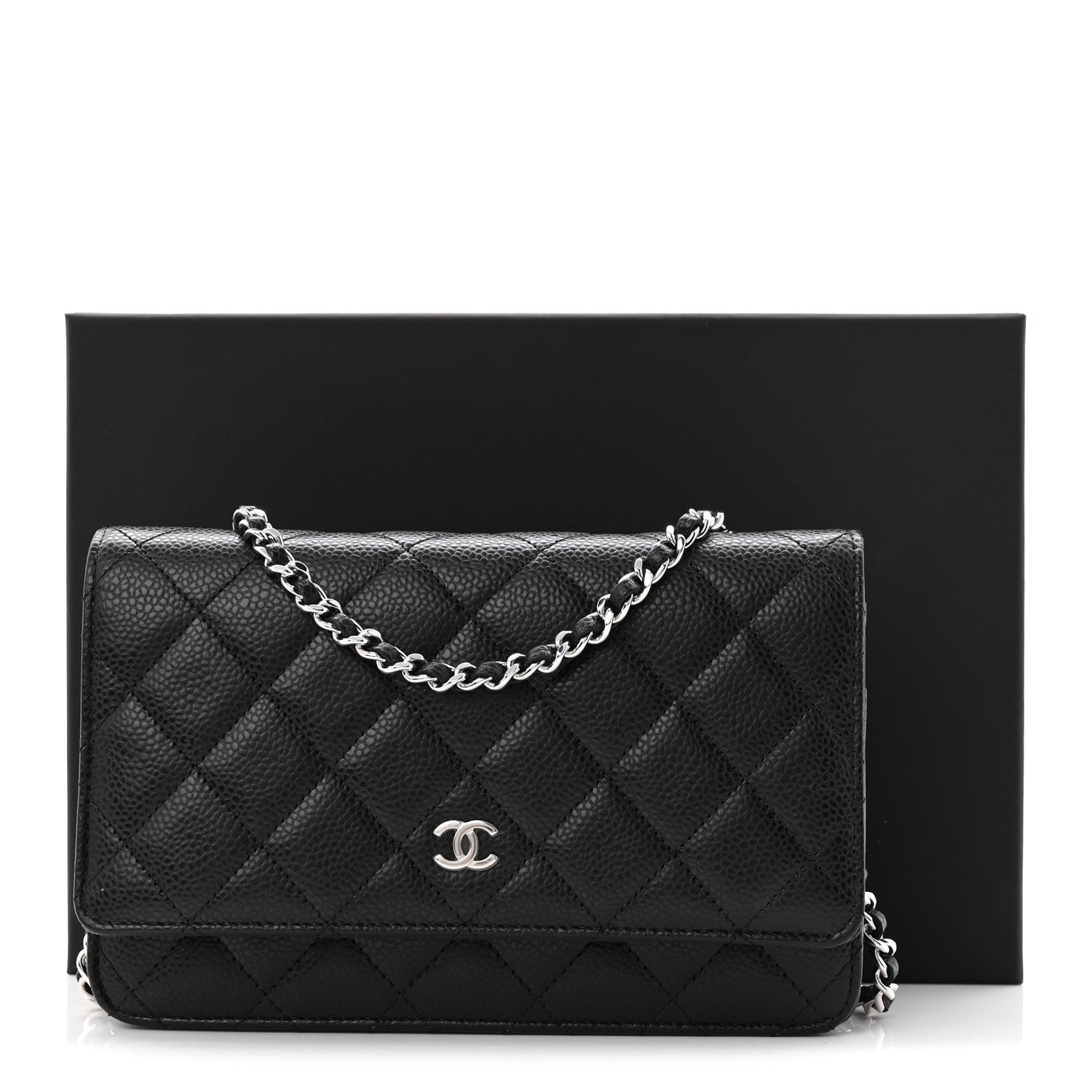 Chanel Caviar Quilted Wallet On Chain WOC Black 23 of 23