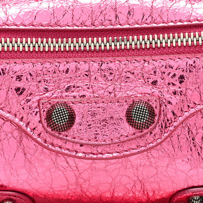 Balenciaga Metallic Agneau Arena Le Cagole Sling Bag XS Pink 7 of 9
