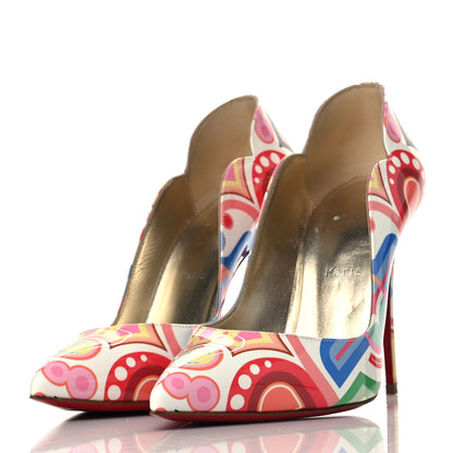 Christian Louboutin Patent Graphic Tivoli Hot Chick 100 Pumps 39 Multicolor 3 of 8