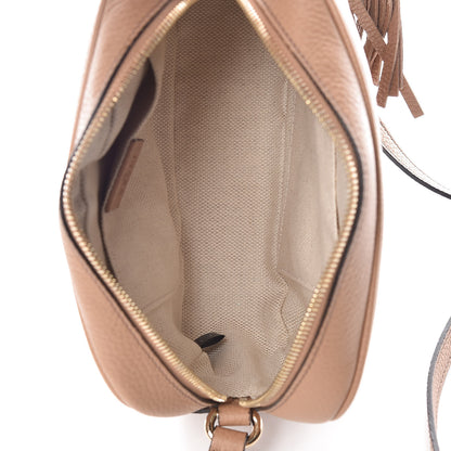 Gucci Pebbled Calfskin Small Soho Disco Bag Camelia 7 of 9