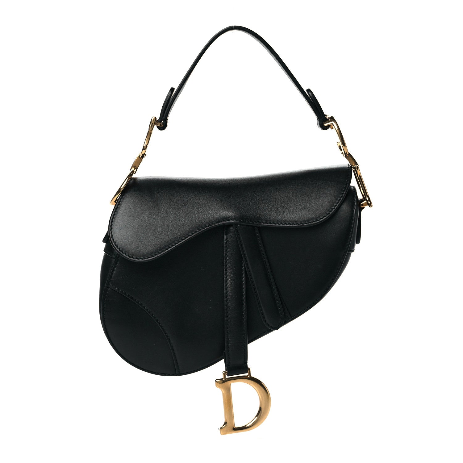 Christian Dior Calfskin Mini Saddle Bag Black 1 of 10