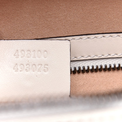 Gucci Calfskin Matelasse Sylvie Web Small GG Marmont Top Handle Shoulder Bag White 9 of 11