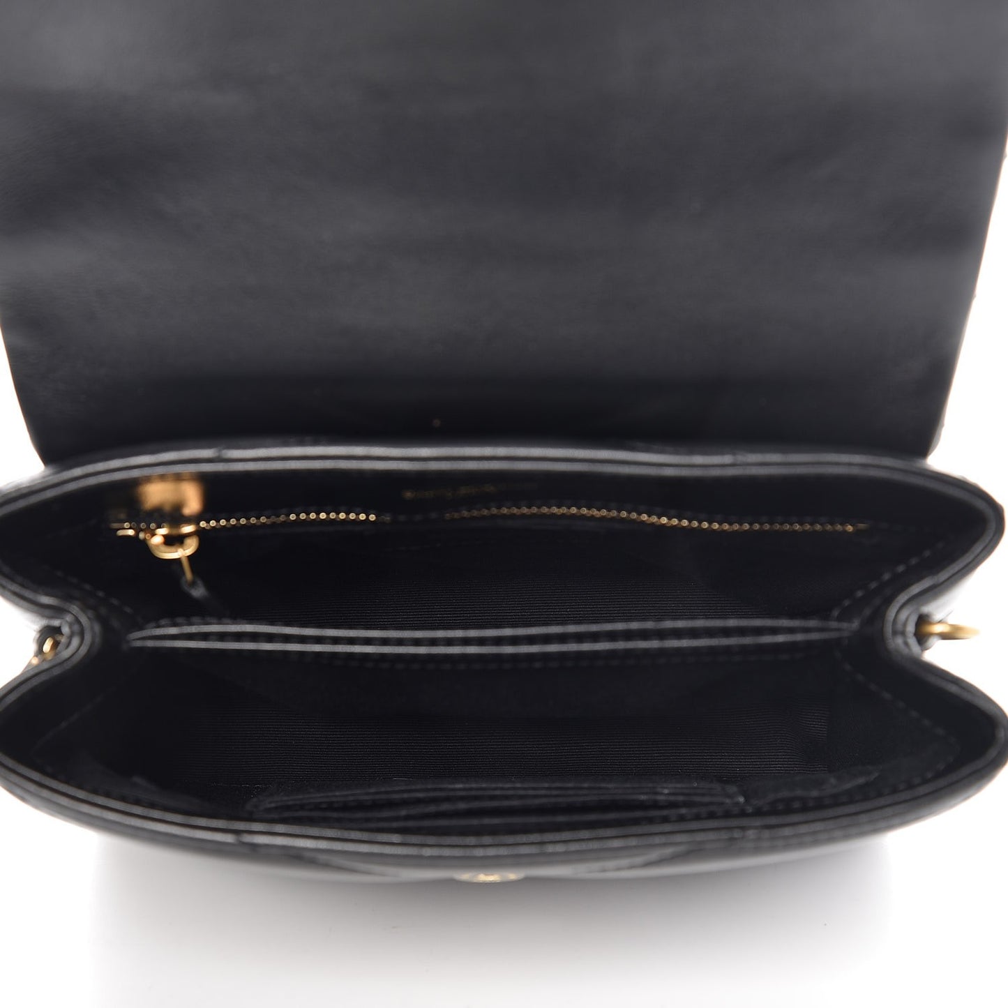 Calfskin Y Quilted Monogram Toy Loulou Crossbody Bag Black