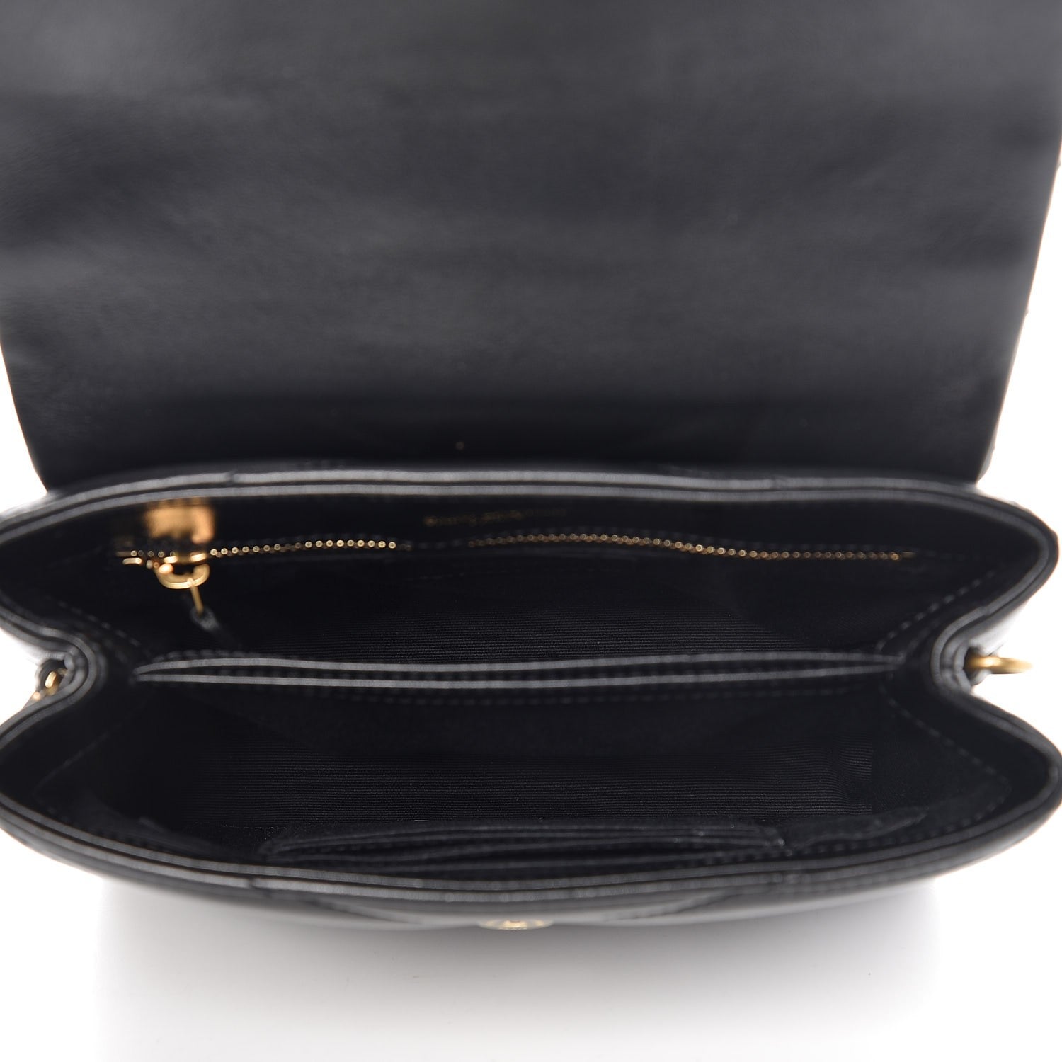Saint Laurent Calfskin Y Quilted Monogram Toy Loulou Crossbody Bag Black 5 of 10
