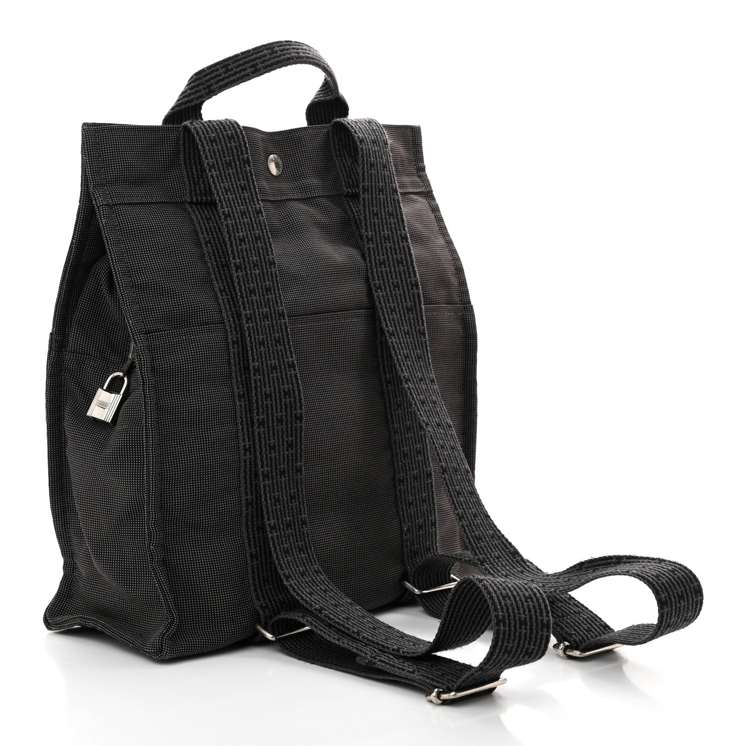 Hermes Canvas Herline Backpack Grey 3 of 9