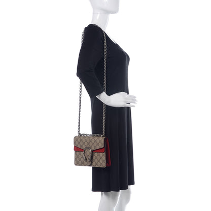 Gucci GG Supreme Monogram Mini Dionysus Shoulder Bag Hibiscus Red 2 of 12