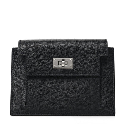 Hermes Epsom Kelly Pocket Compact Wallet Black 1 of 6