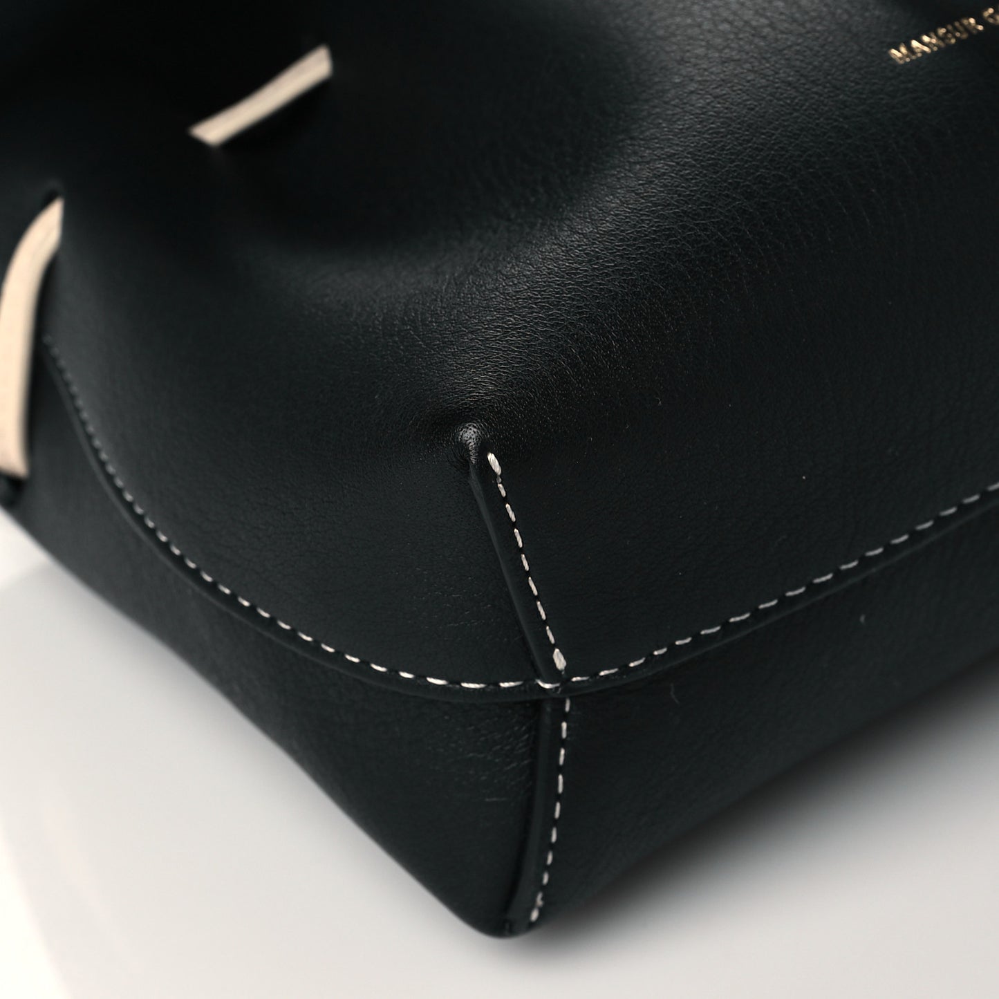 Calfskin Mini Mini Lady Bag Black White