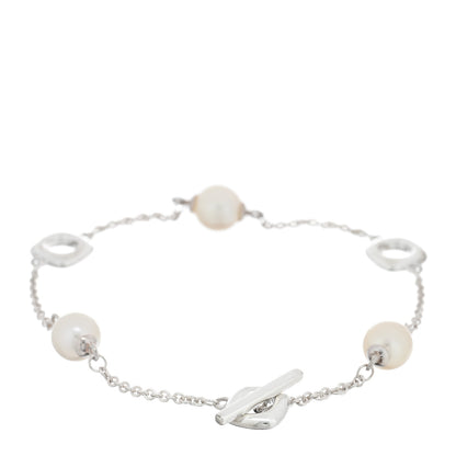 Tiffany Sterling Silver Pearl Elsa Peretti Cushion Bracelet 2 of 3