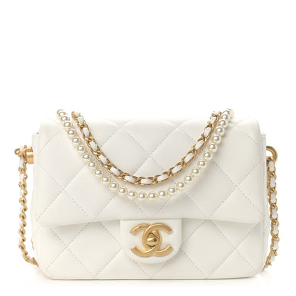 Chanel Lambskin Quilted Mini My Perfect Flap White 1 of 10