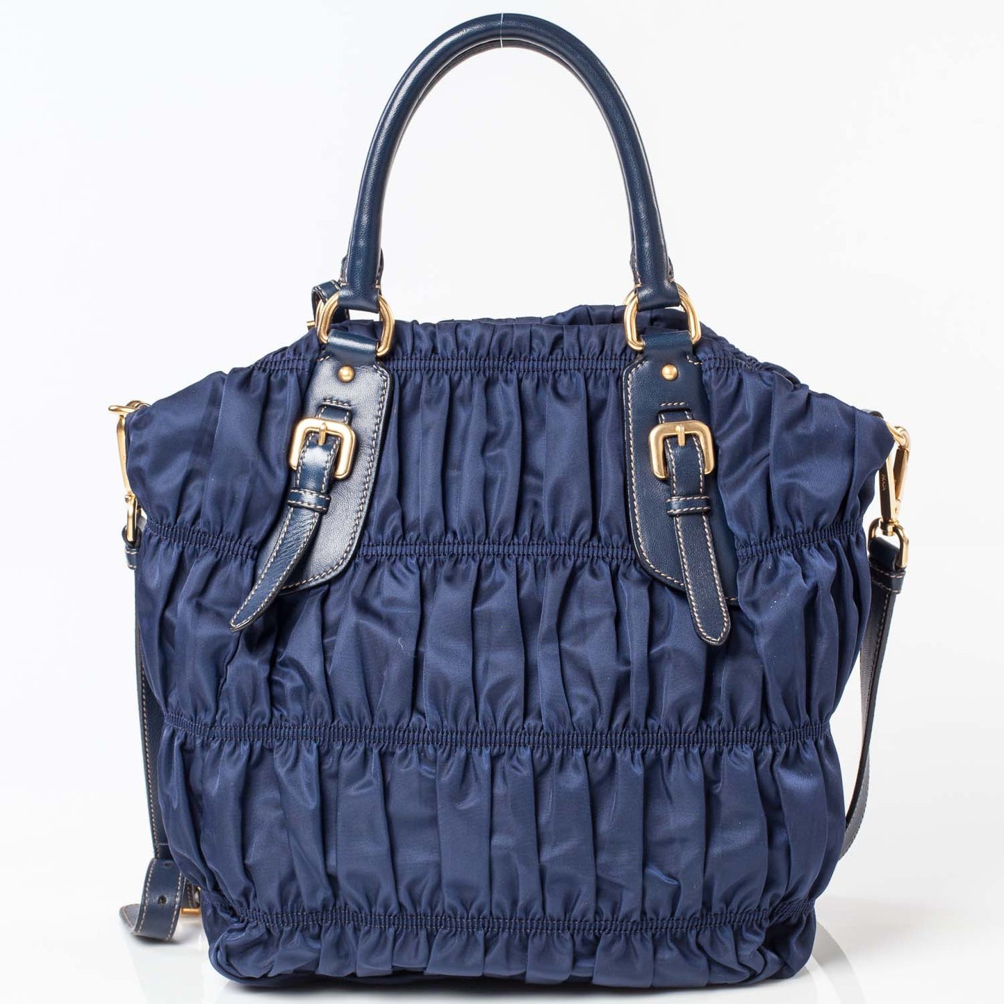 Tessuto Nylon Gaufre Tote Blue