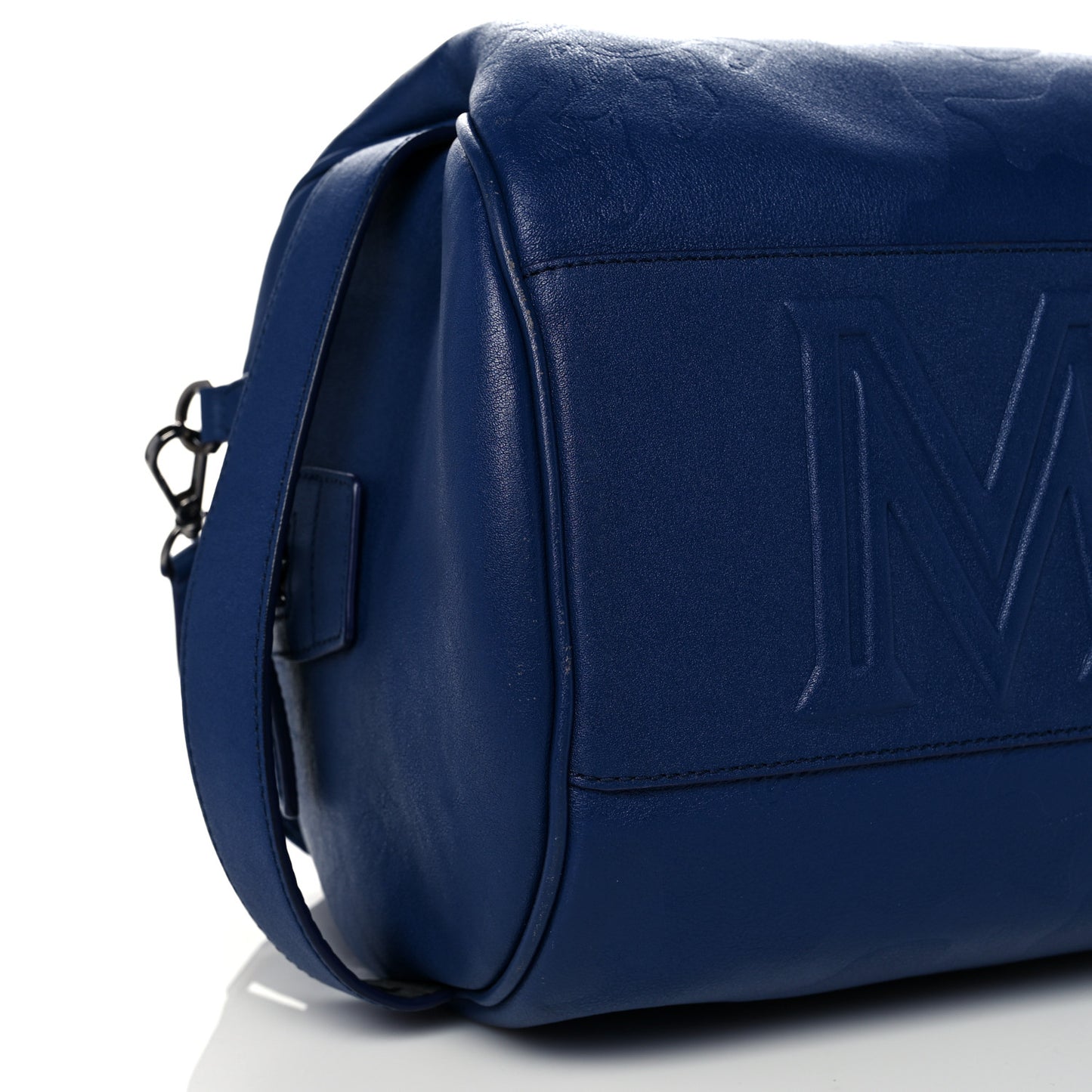 Smooth Calfskin Lion Camo Crossbody Bag Blue