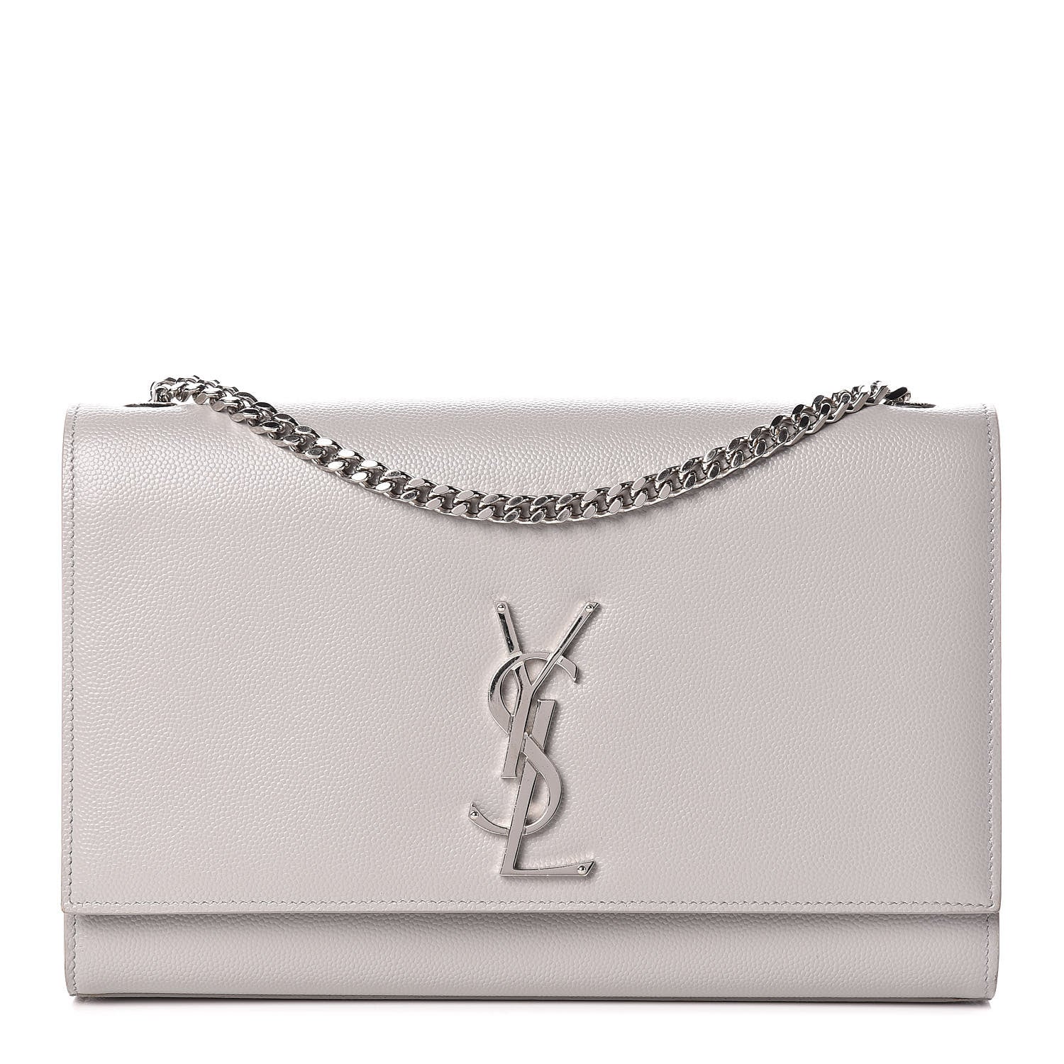 Saint Laurent Grain De Poudre Medium Classic Monogram Kate Satchel Souris 1 of 12