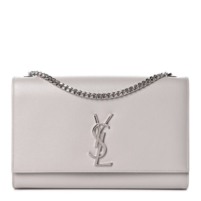 Saint Laurent Grain De Poudre Medium Classic Monogram Kate Satchel Souris 1 of 12