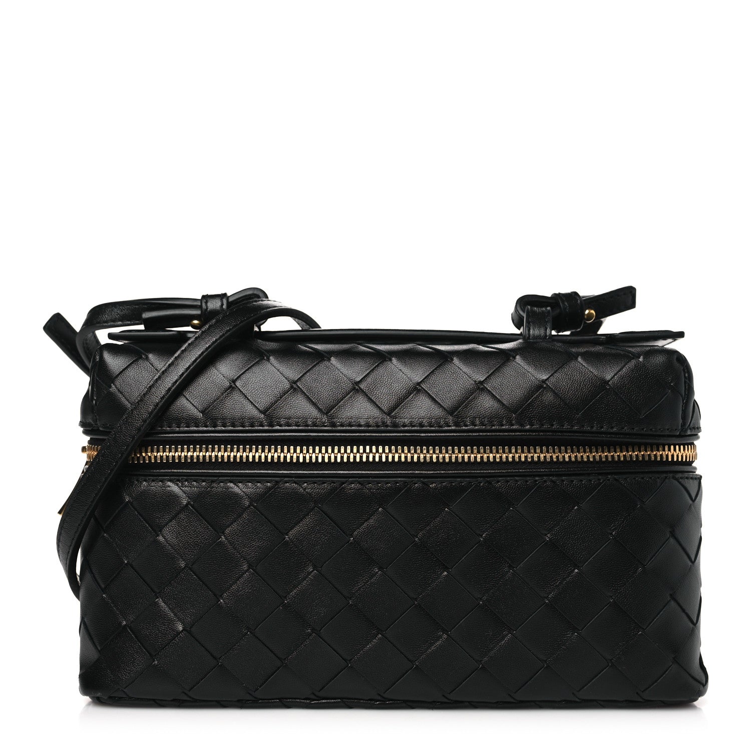 Bottega Veneta Calfskin Intrecciato Bang Bang Vanity Case Black 1 of 10