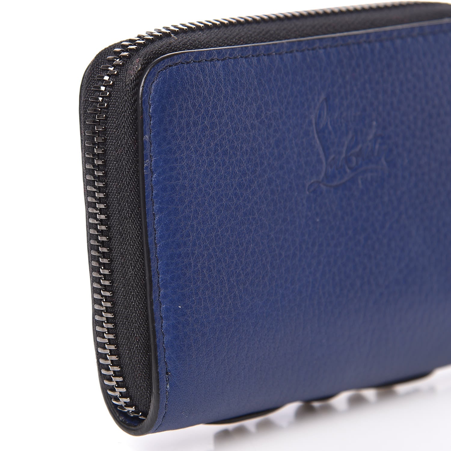 Christian Louboutin Calfskin Ecusson Panettone Coin Purse Navy 8 of 8