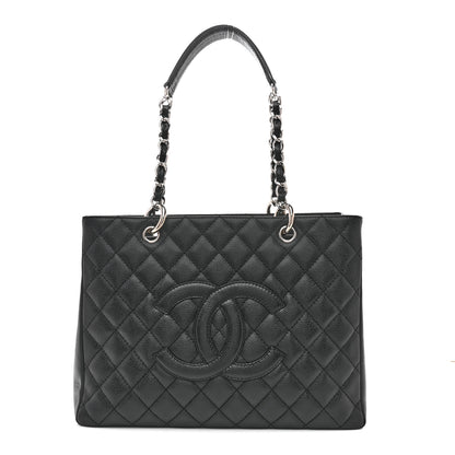 Chanel Caviar Quilted Grand Shopping Tote GST Black 1 of 12