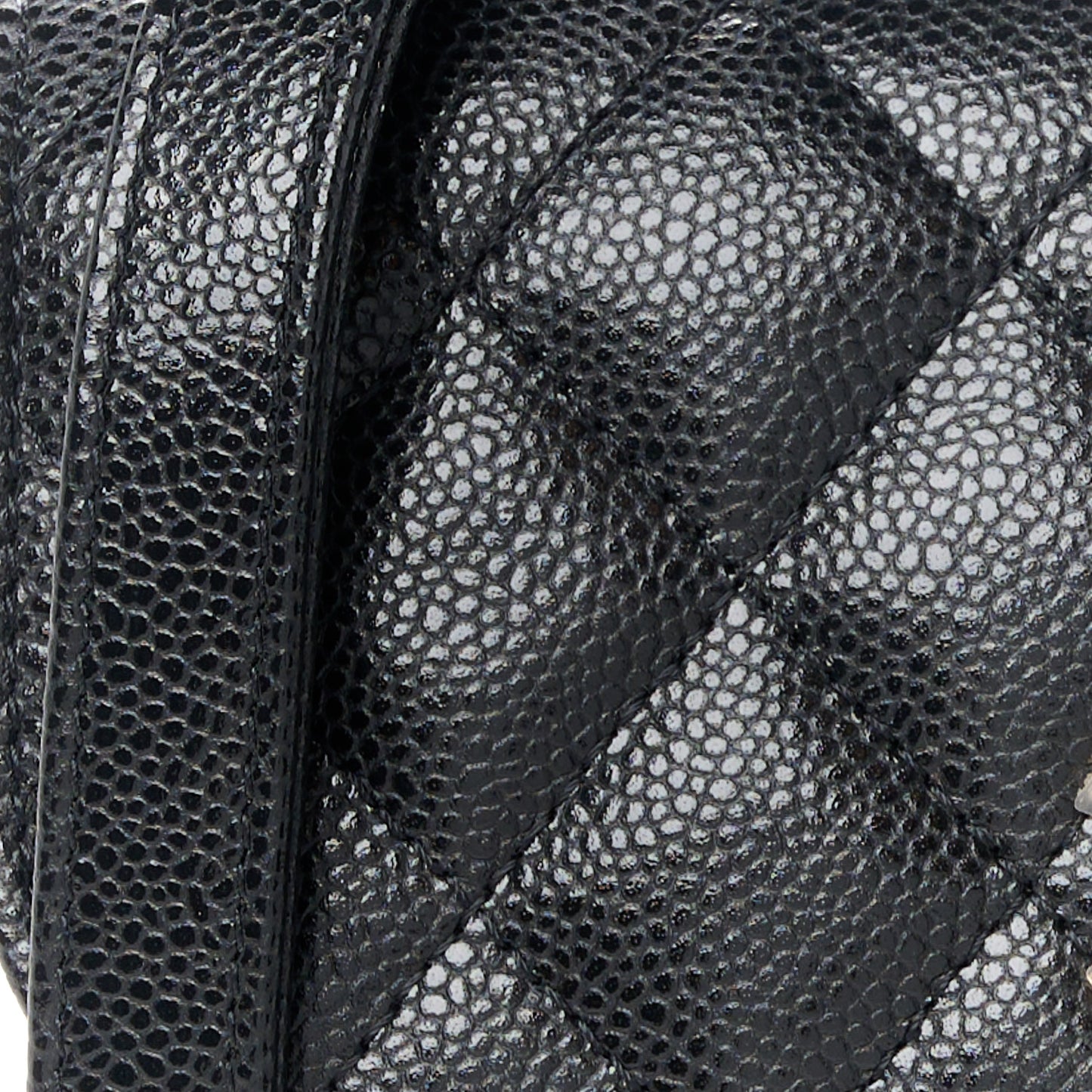 Caviar Quilted Business Affinity Clutch With Chain Black