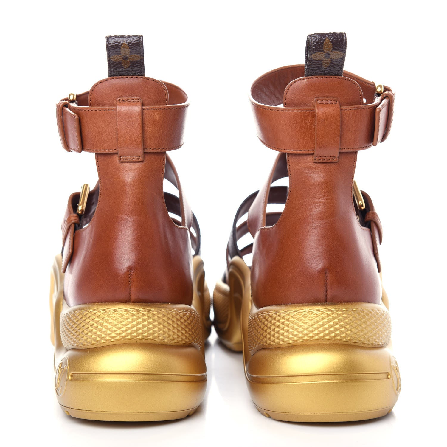 Louis Vuitton Calfskin Monogram LV Archlight Sandal 41 Gold 7 of 12