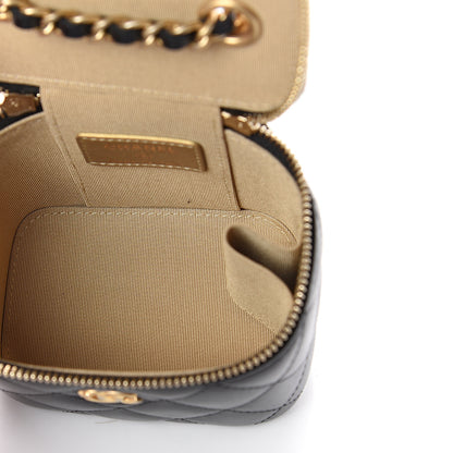Chanel Lambskin Quilted Pearl Crush Box With Chain Black 4 of 8
