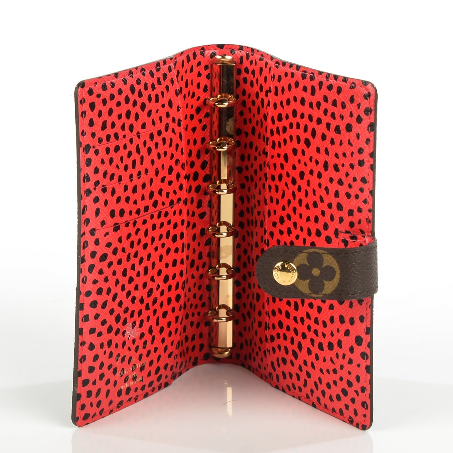 Monogram Kusama Interior Infinity Nets Small Ring Agenda Cover Red