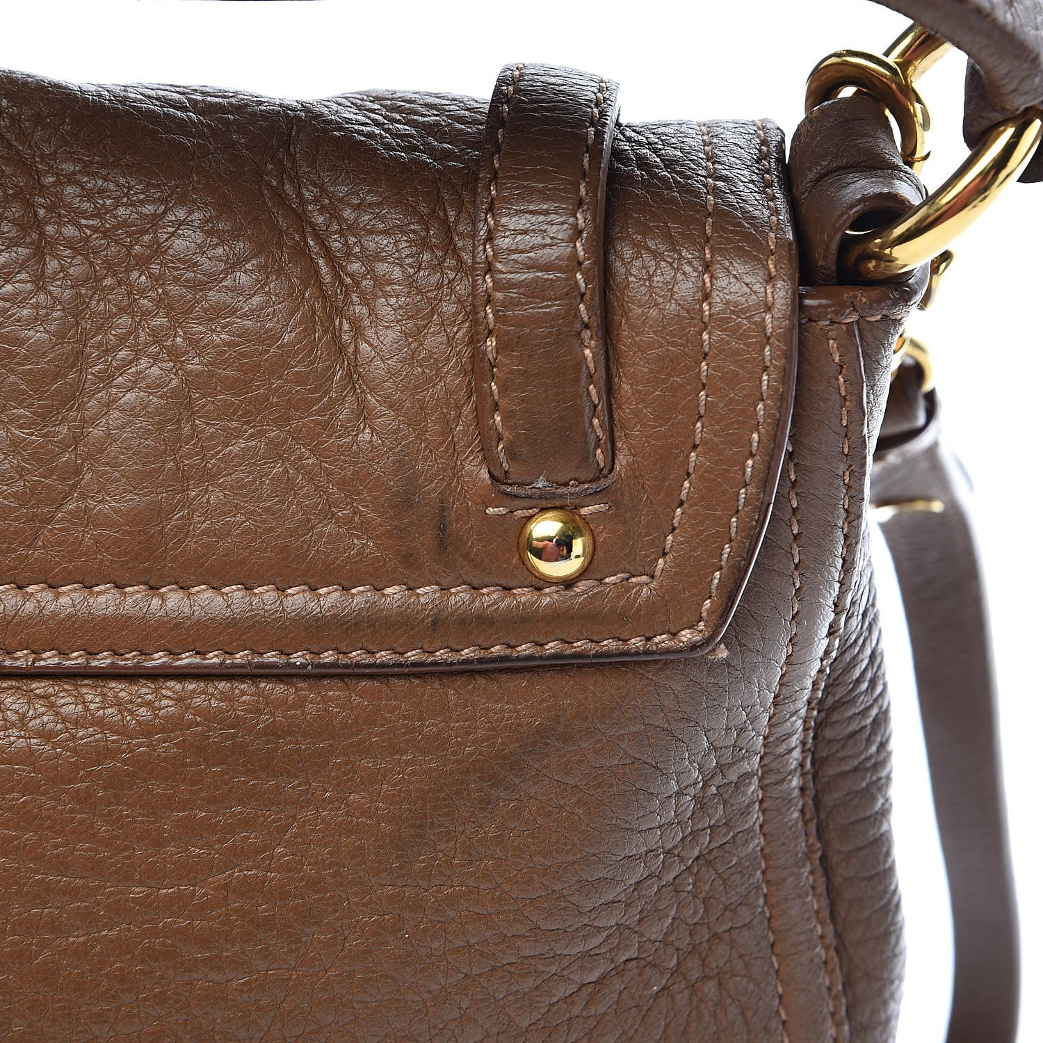 Miu Miu Cervo East-West Flap Satchel Cammello 15 of 16
