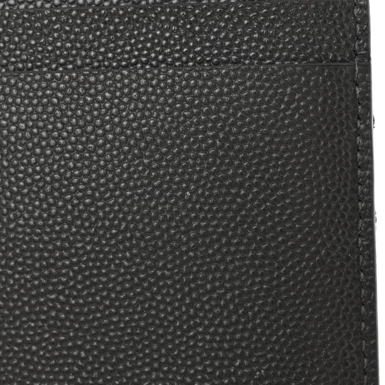 Saint Laurent Grain De Poudre Matelasse Chevron Monogram Fragments Zippered Card Case Coal 8 of 8