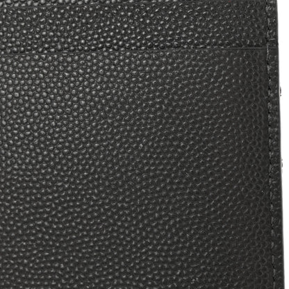 Saint Laurent Grain De Poudre Matelasse Chevron Monogram Fragments Zippered Card Case Coal 8 of 8