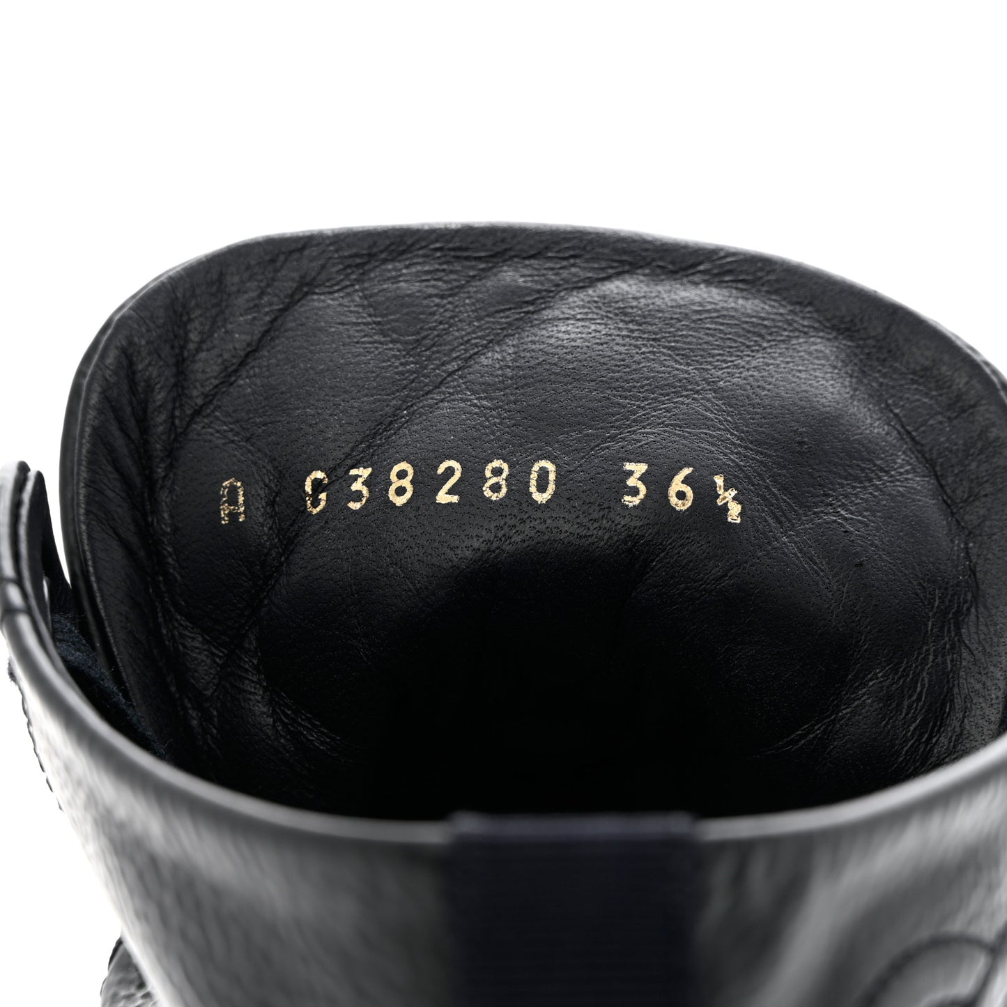 Calfskin High Top CC Sneakers 36.5 Black
