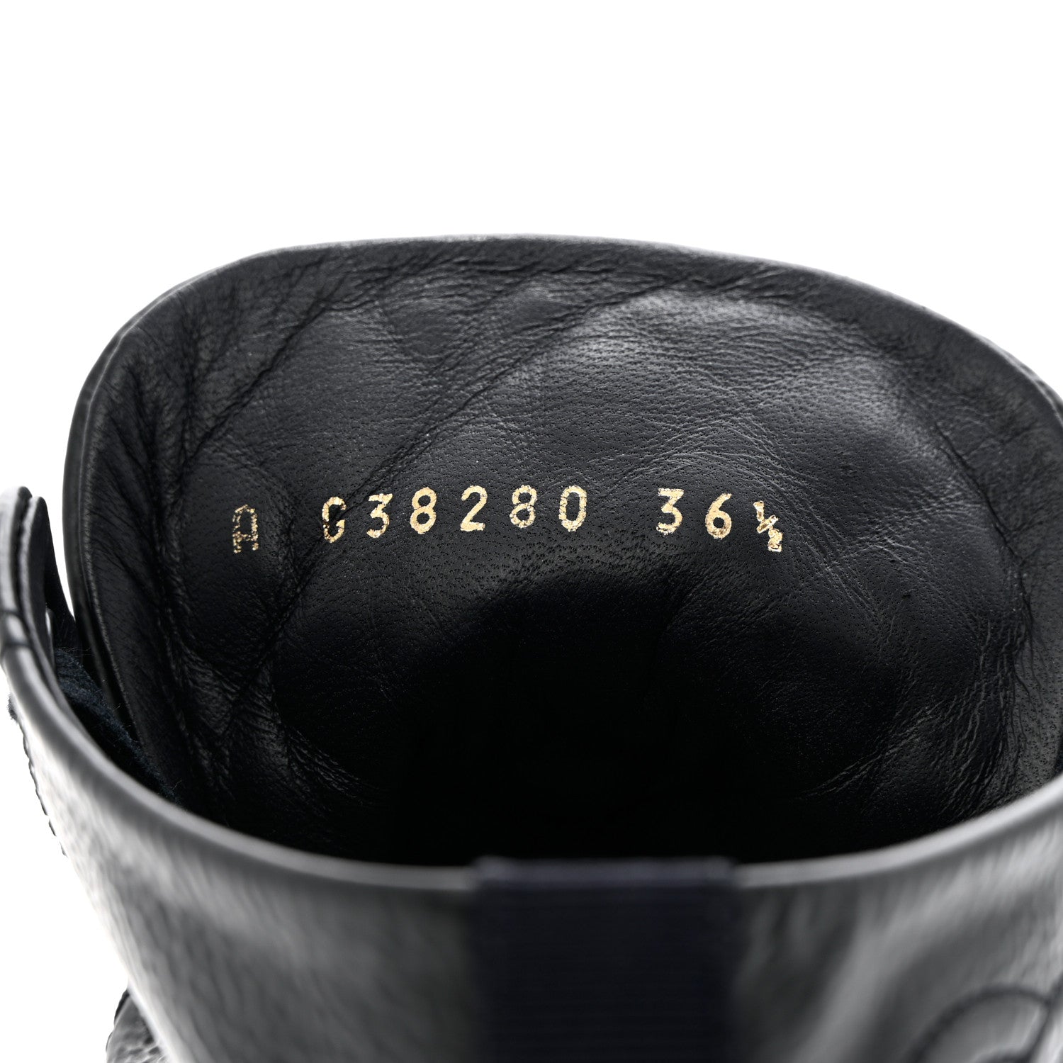 Chanel Calfskin High Top CC Sneakers 36.5 Black 6 of 16