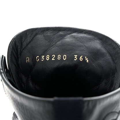 Chanel Calfskin High Top CC Sneakers 36.5 Black 6 of 16
