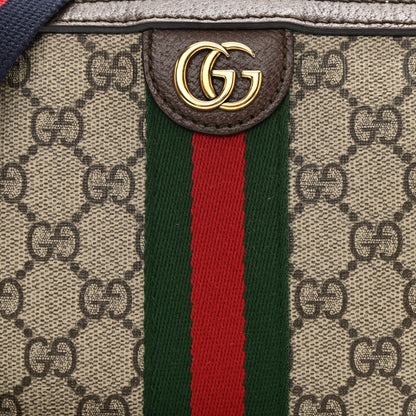 Gucci GG Supreme Monogram Textured Dollar Calfskin Web Ophidia Wristlet Shoulder Bag Beige Ebony New Acero 8 of 8