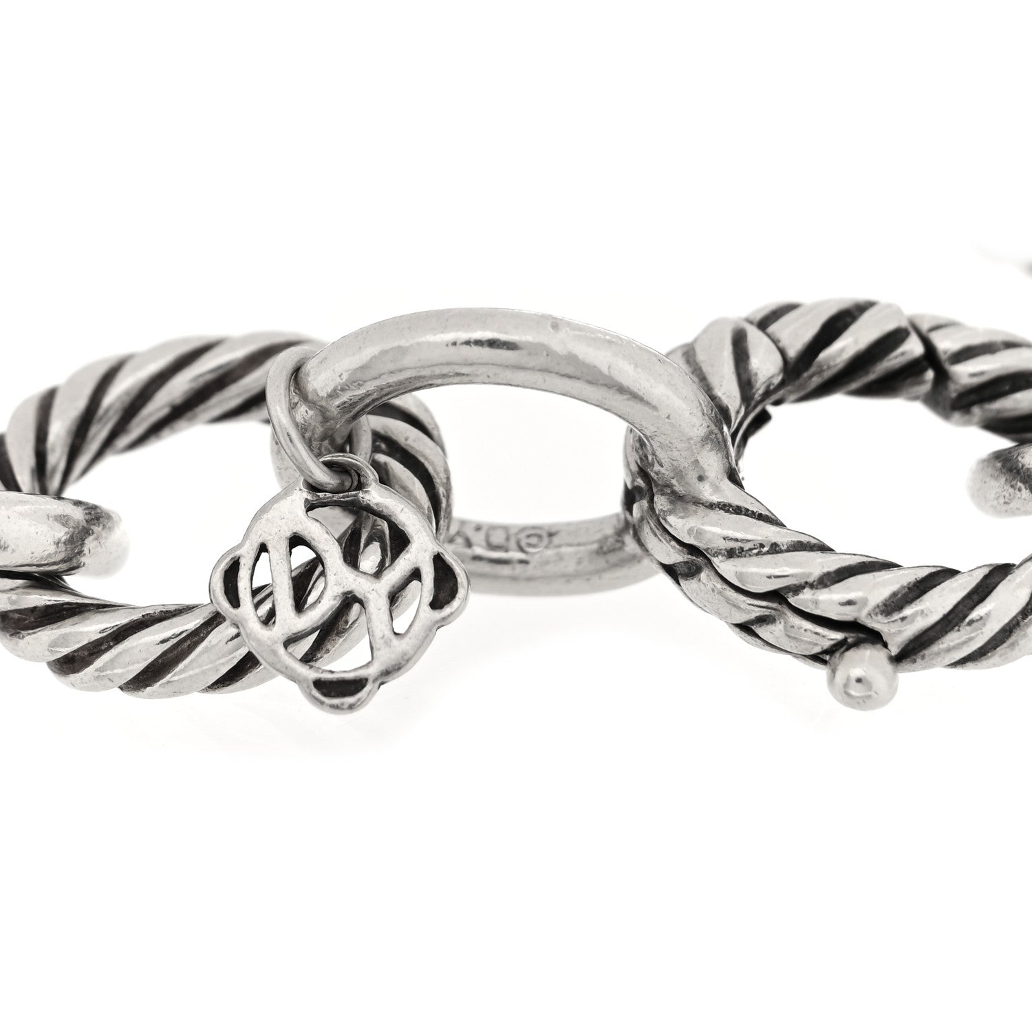 David Yurman Sterling Silver 12mm Large Oval Link Bracelet 3 of 3