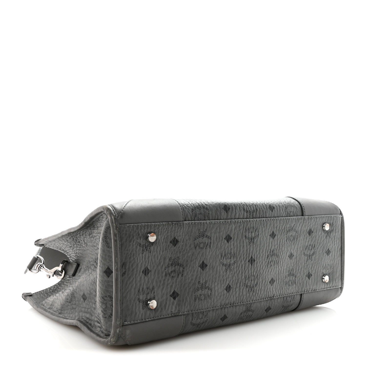 MCM Visetos Large Munchen Tote Grey 5 of 10