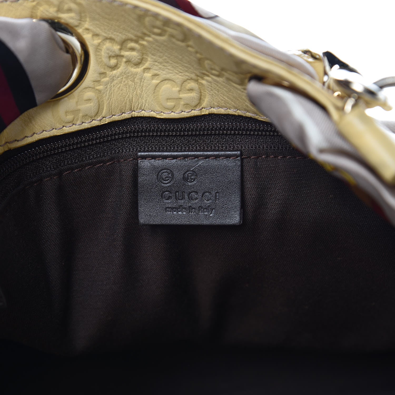 Gucci Canvas Guccissima Medium Positano Tote Beige 6 of 14