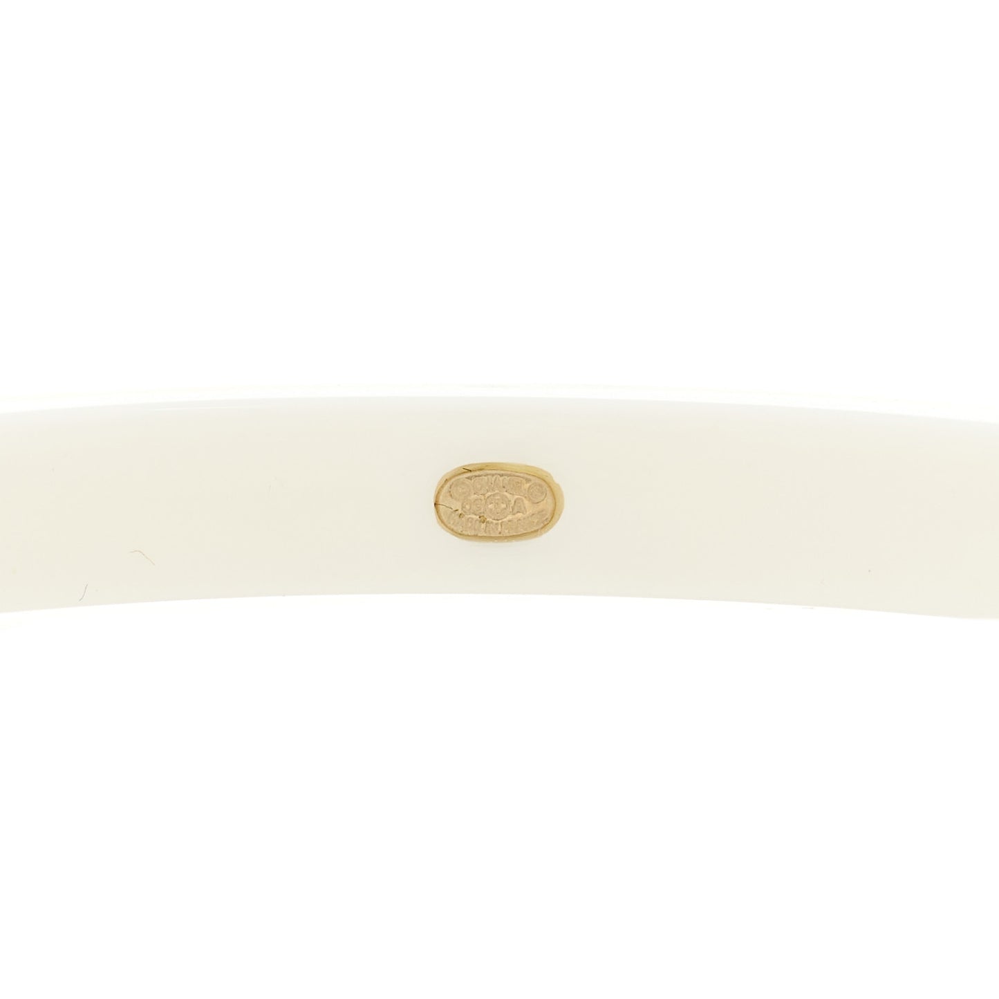 Resin CC Pearl Cuff Transparent White