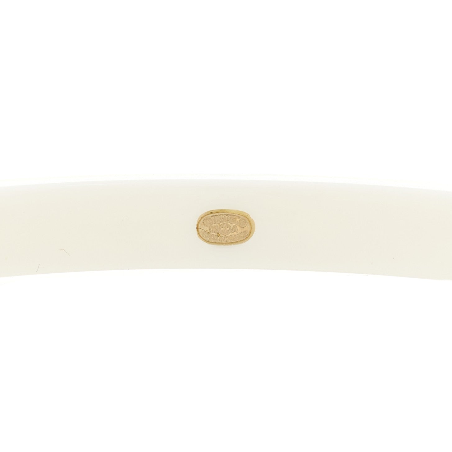Chanel Resin CC Pearl Cuff Transparent White 4 of 4
