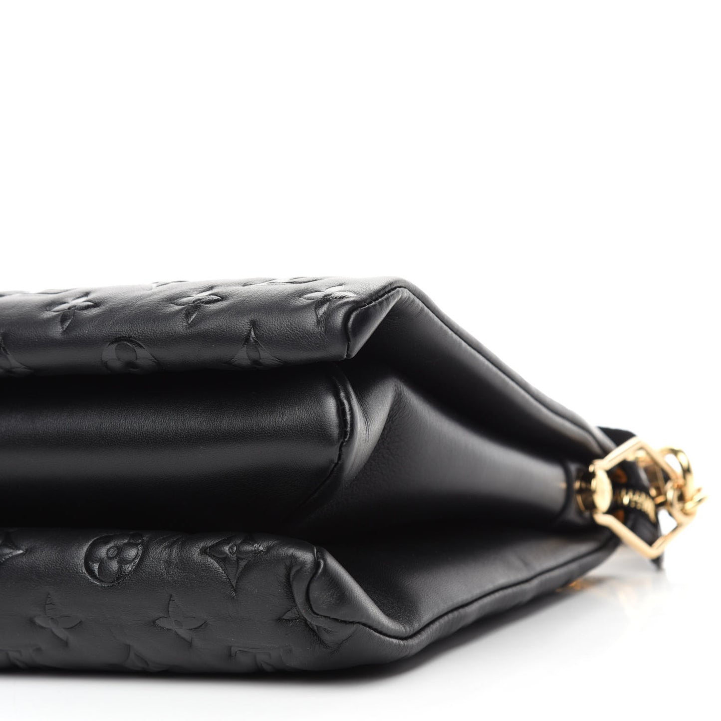 Lambskin Embossed Monogram Coussin MM Black