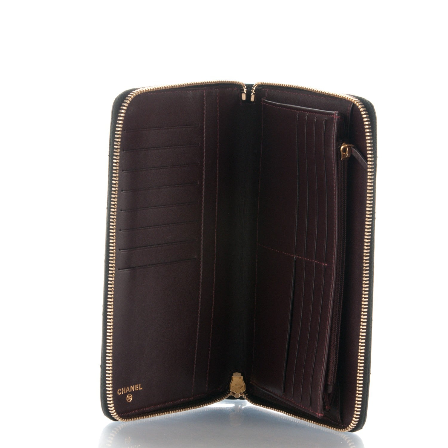 Chanel Caviar Quilted Large Zip Around Organizer Wallet Black 5 of 8