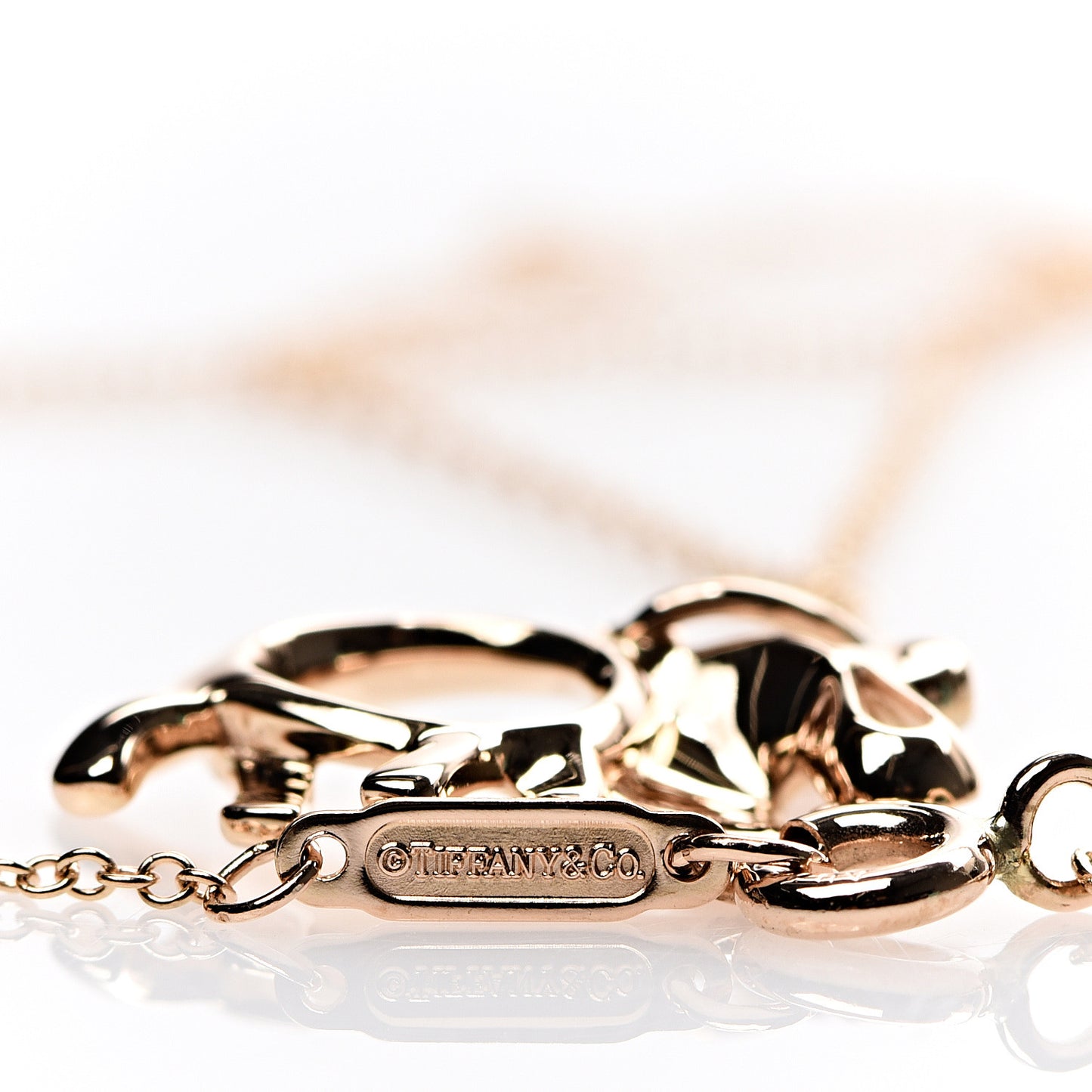 18K Rose Gold Diamond Save The Wild Elephant Pendant Necklace