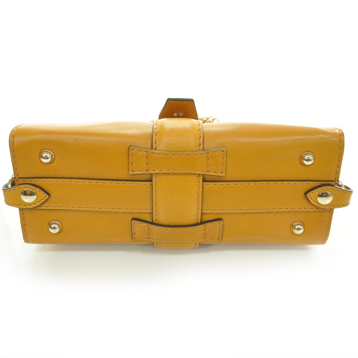 Leather Small Stirrup Top Handle Bag