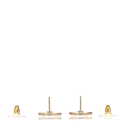 Chanel Pearl CC Earrings Light Gold 3 of 5