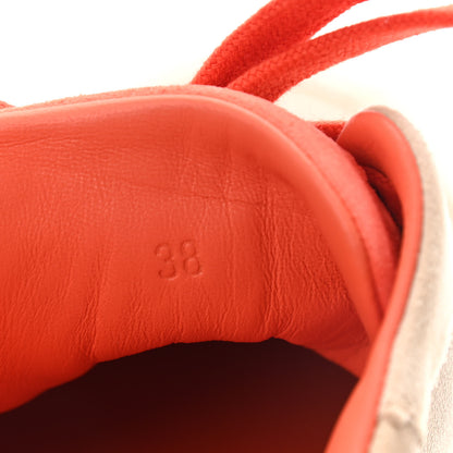 Hermes Goatskin Suede Bouncing Sneakers 38 Beige Sarrasin Sanguine 9 of 10