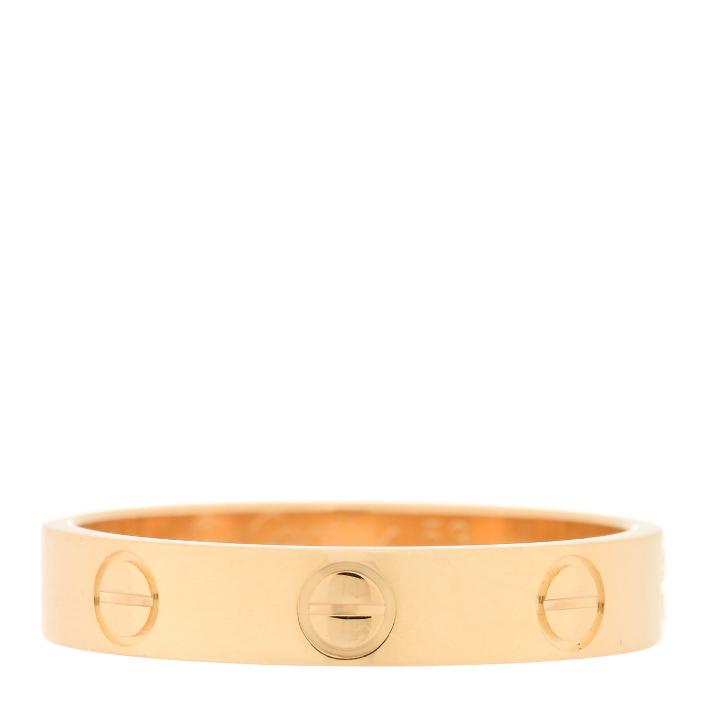 18K Yellow Gold 3.5mm LOVE Wedding Band Ring 53 6.5