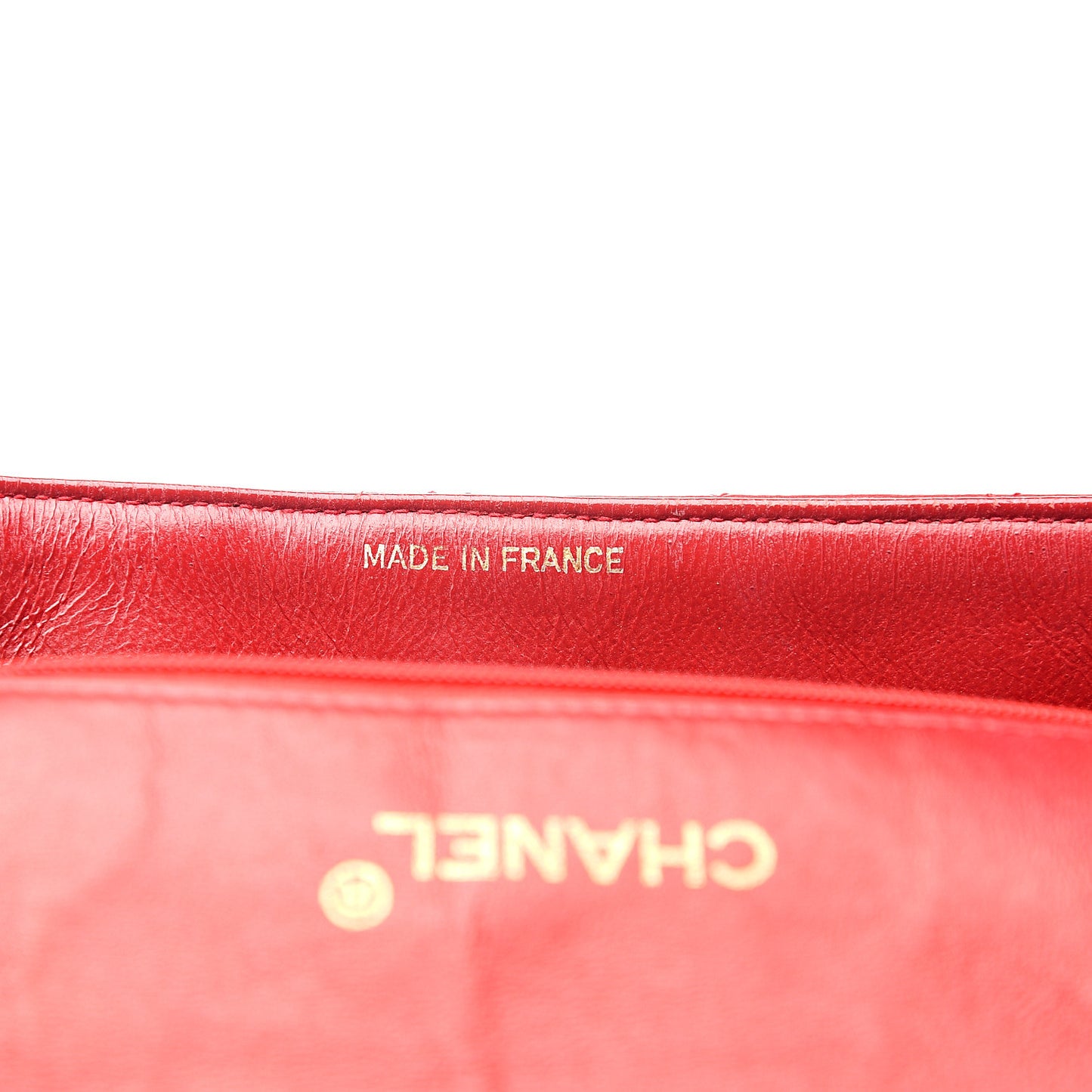 Lambskin Quilted Small Single Flap Red