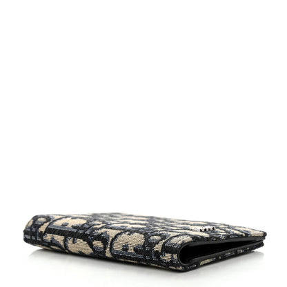 Christian Dior Oblique Bi-Fold Card Holder Blue 4 of 9